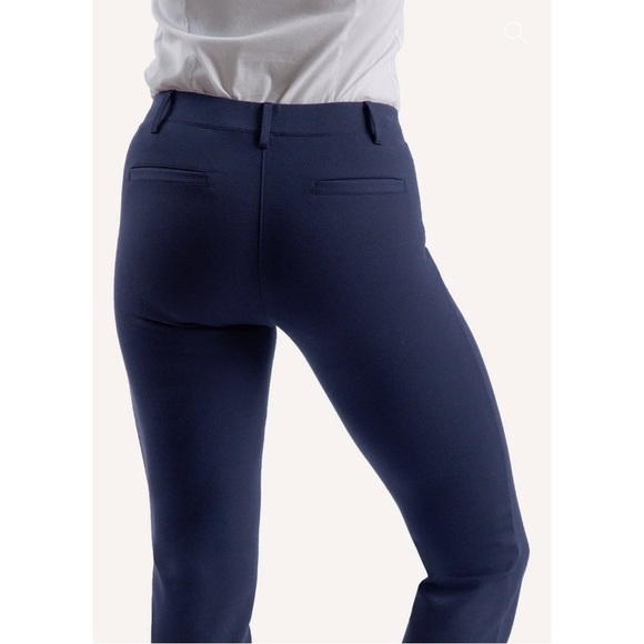 Betabrand Boot-Cut Class Yoga Dress Pant in Navy - Picture 3 of 12